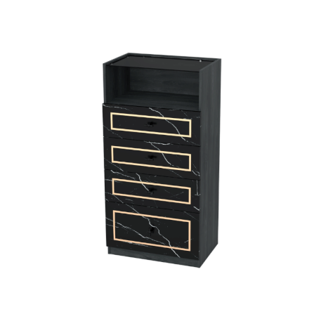 ตู้ลิ้นชัก 4 ลิ้นชัก WISDOM DESIGN FURNITURE GDW-601 60 ซม. สีแอชเกรย์/ดาร์คมาร์เบิ้ล_2